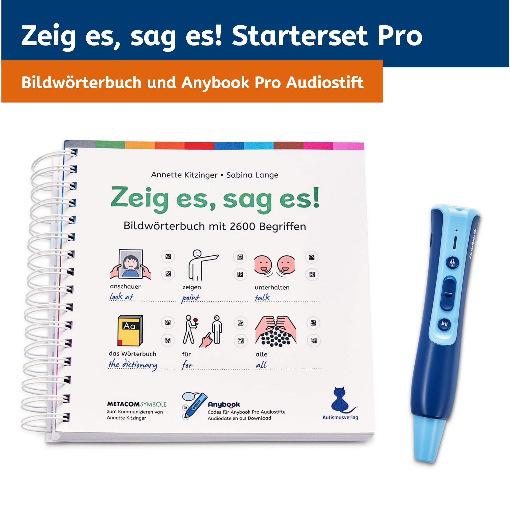 PRO StarterSet Zeig es, Sag es! Audiostift Bildwörterbuch Audiocodes
