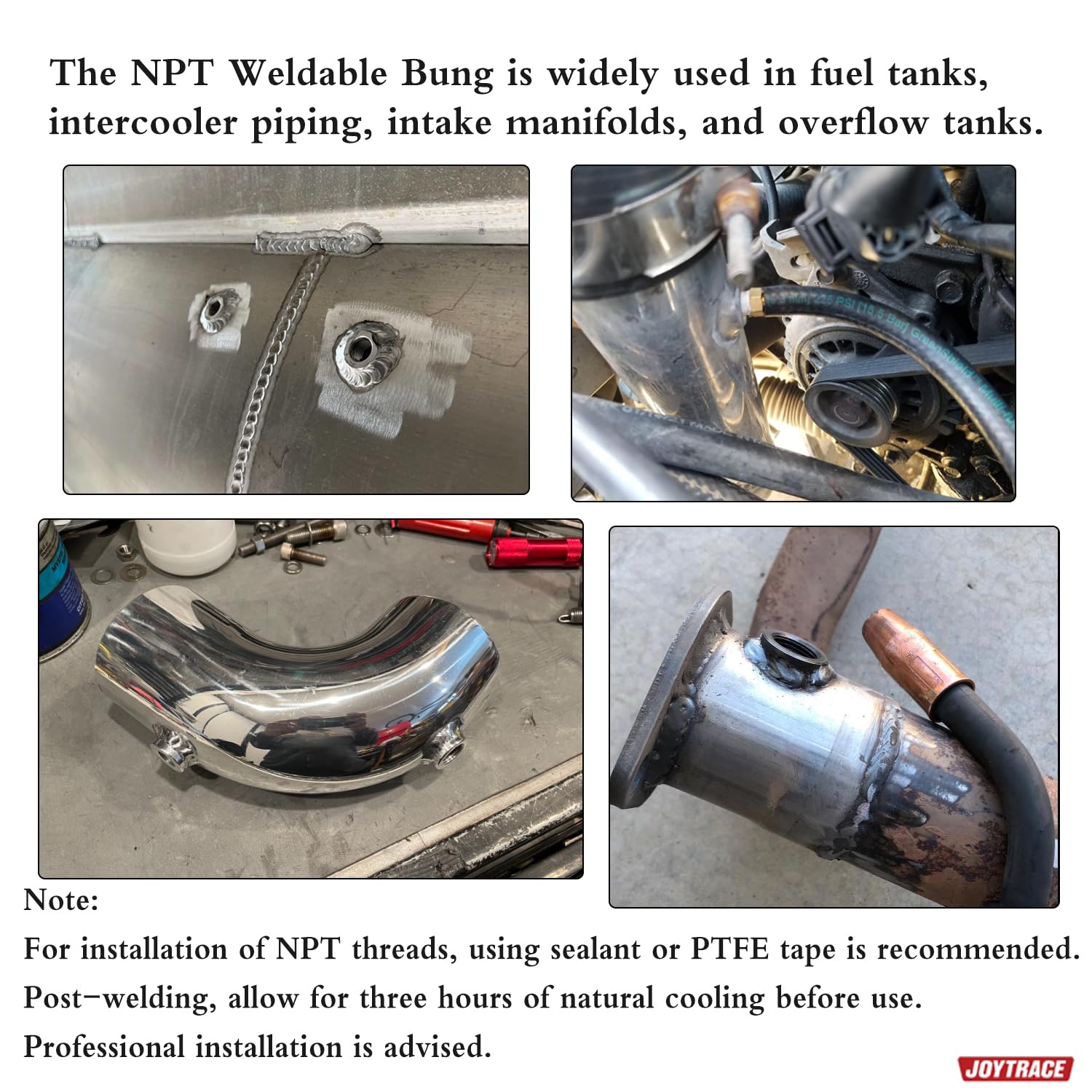 3/4 NPT Aluminium Innengewinde Stufenschweißstopfen, Montagebeschläge, 2 Stück