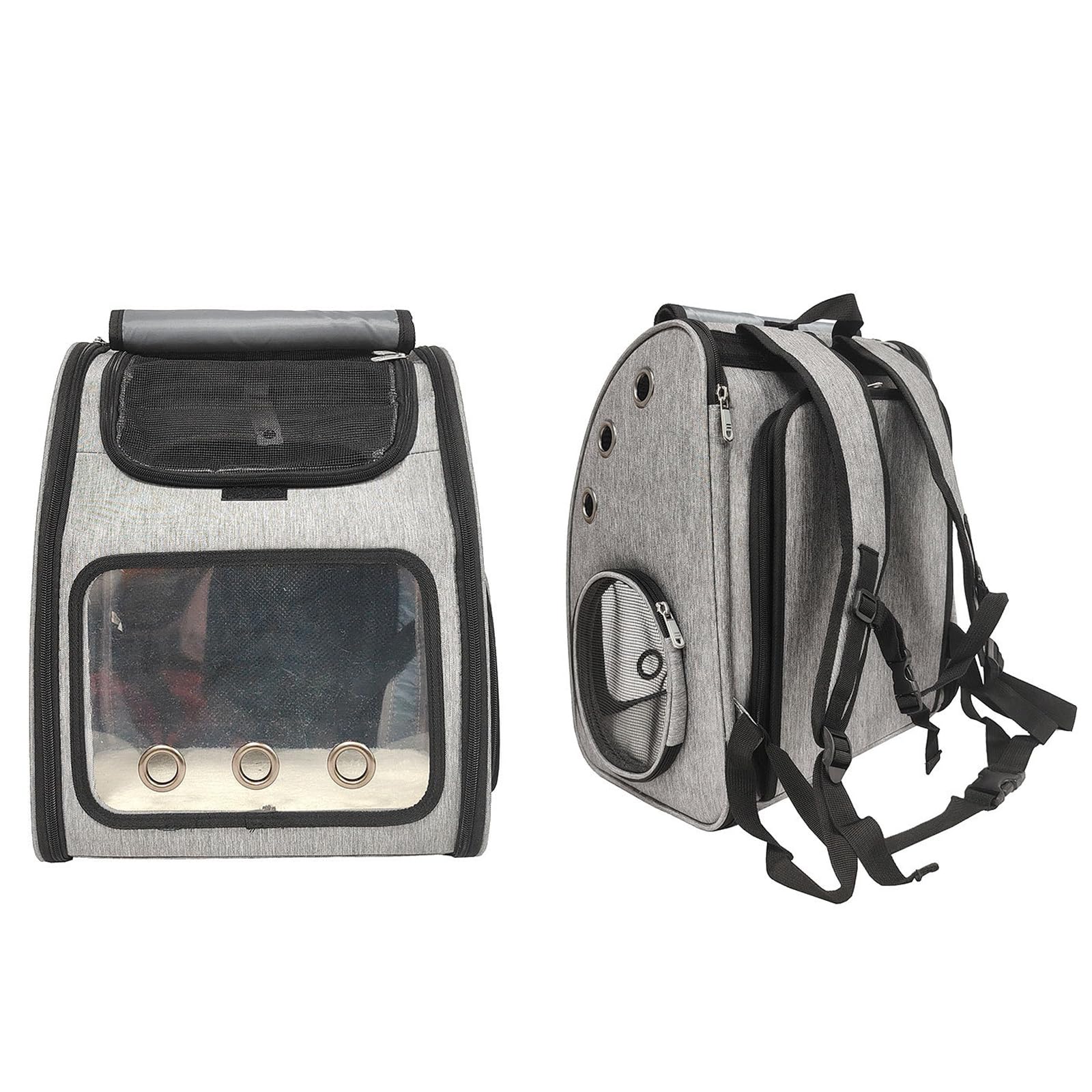 Mochila de viaje resistente para mascotas con vista panorámica y correas ajustables para gatos, perros pequeños, excursiones al aire libre, mochila para mascotas