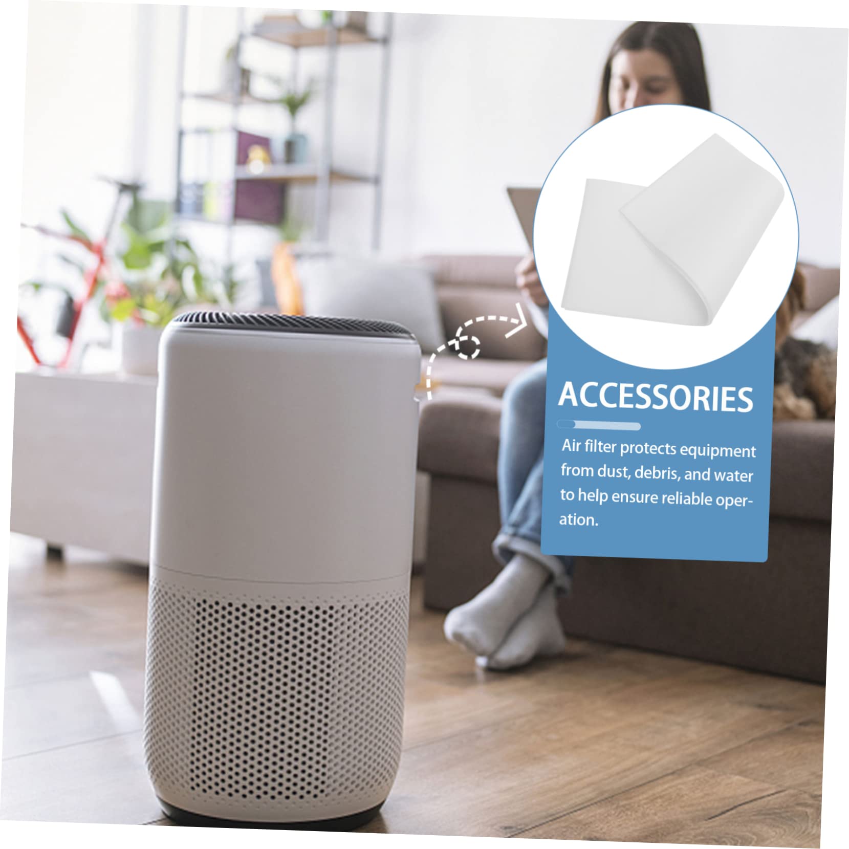 ULTECHNOVO 20piezas Filtros De Ventilación De Algodón Para Aire Acondicionado y Humidificadores Eficaz Captura De Partículas Reducción De Resistencia y Contaminantes