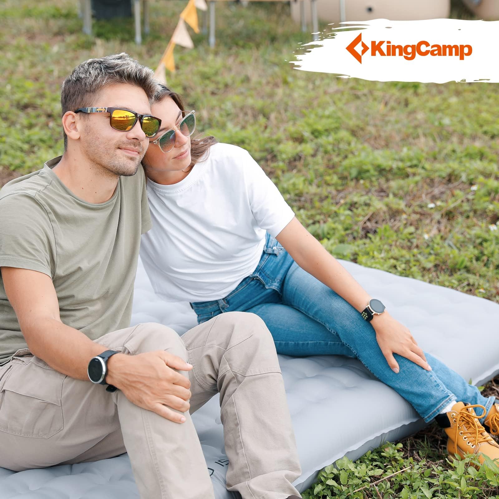 KingCamp Materasso Gonfiabile Materassino Gonfiabile Campeggio Matrimoniale Letto Gonfiabile Ultra Spesso di 15 cm Materassino Campeggio Gonfiabile Materassi ad Aria Materasso Gonfiabile 200 x 140 CM
