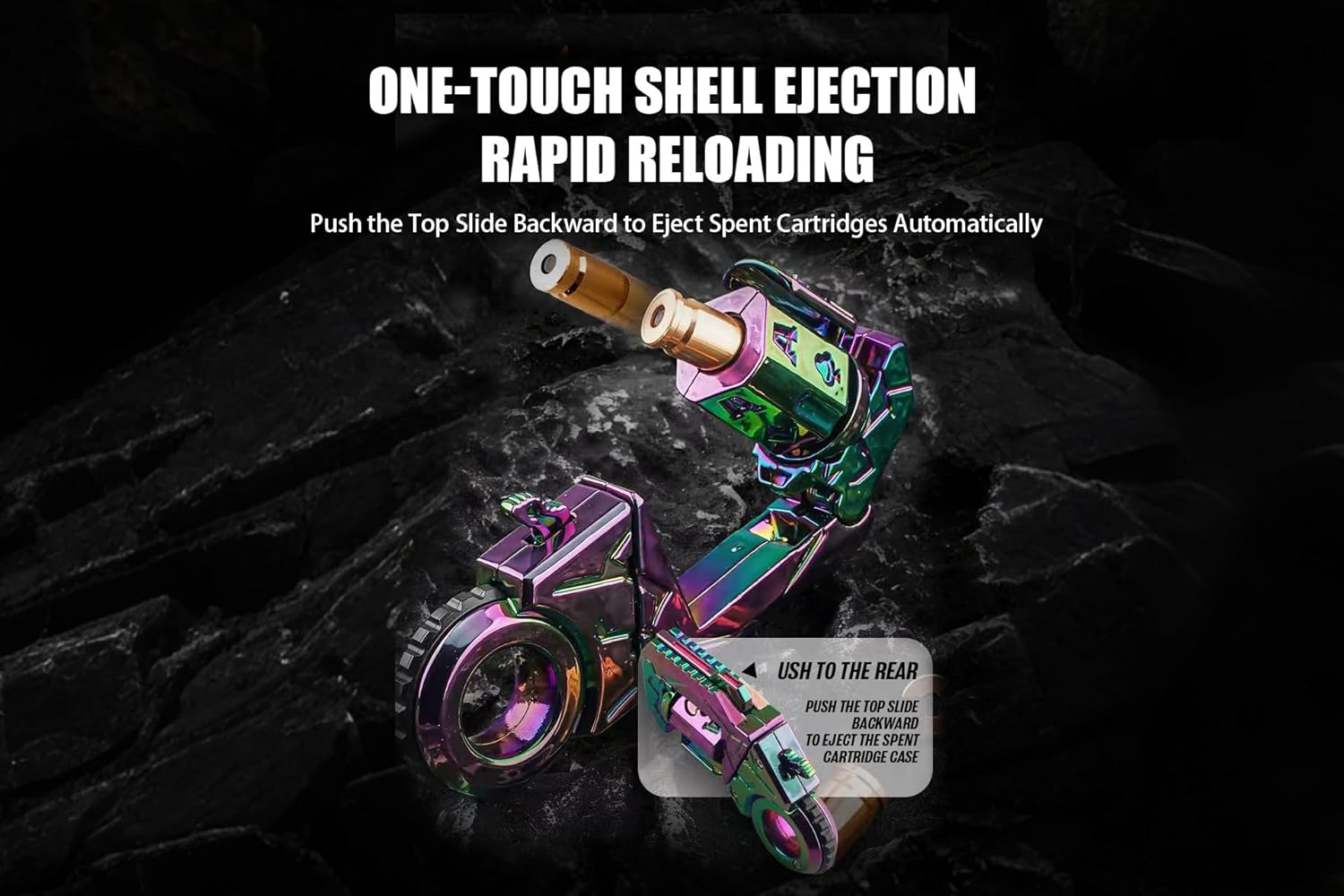 Premium Alloy Metal Fidget Slider, Dual Form Transformable EDC Gadget, Handheld Stress & Anxiety Relief Decompression Toy (red)