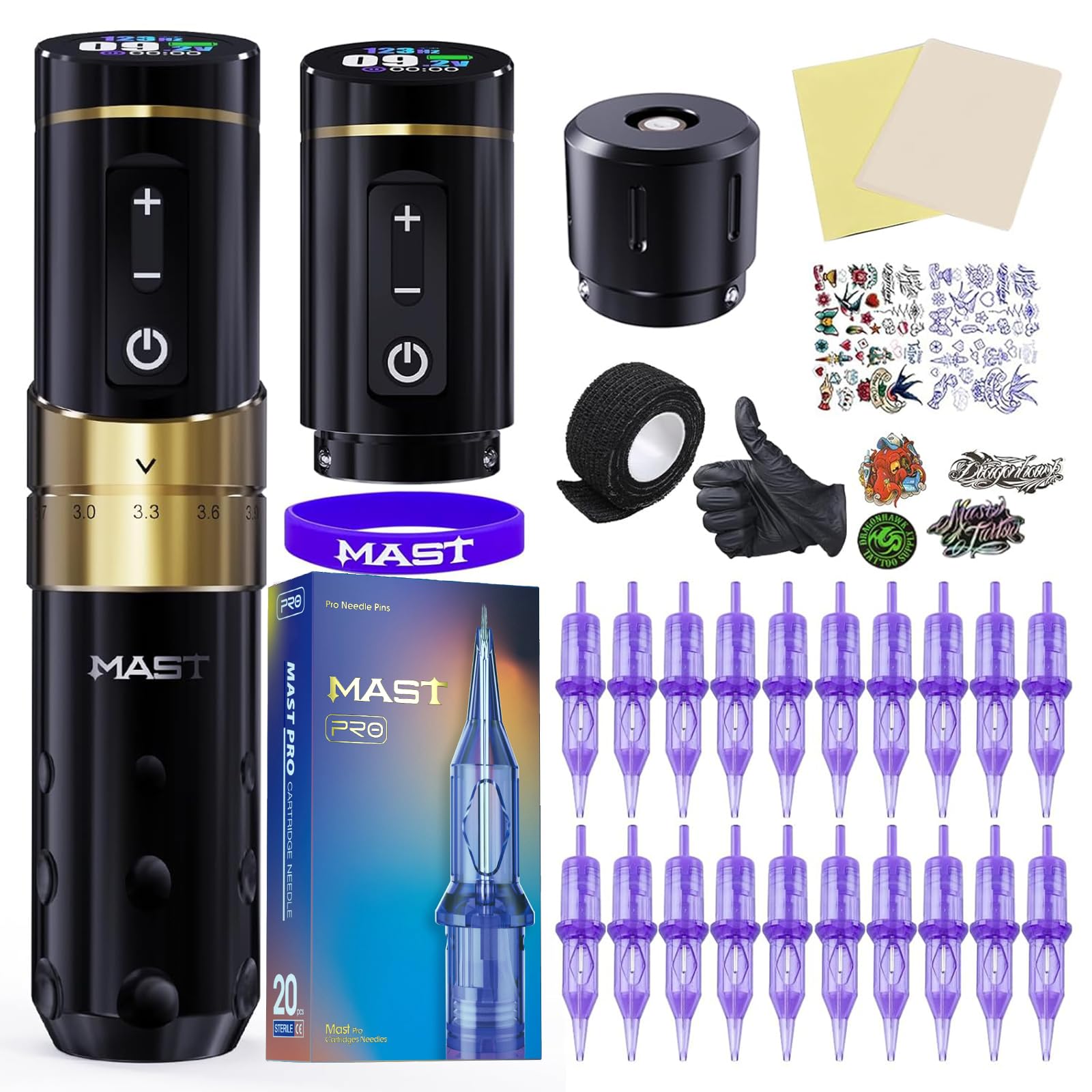 その他 Mast flip3 7storoe change Amazon.com: Mast Flip3 Tattoo Gun Kit Wireless Machine 7 Strokes