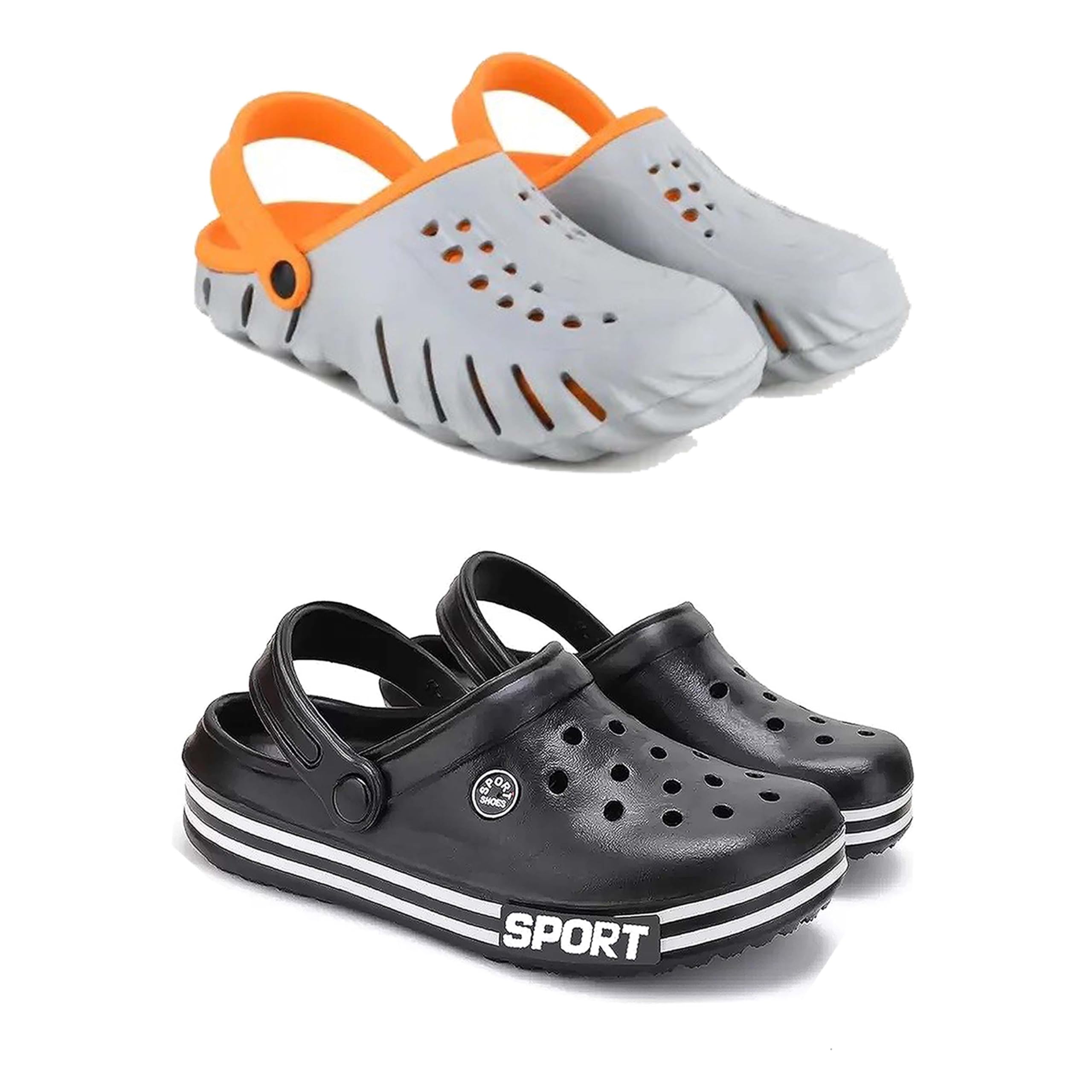 Men's Sandals Clogs| Lightweight Wear| Stylish & Easy to Wear For Men's PCV-SAN-(2-COMBO)-3150-3014