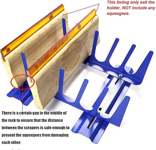 Miniatura 6 de INTBUYING 6 capas de escritorio pantalla de impresión escobilla de secado estante de secado de pantalla de seda espátula espátula soporte de acero