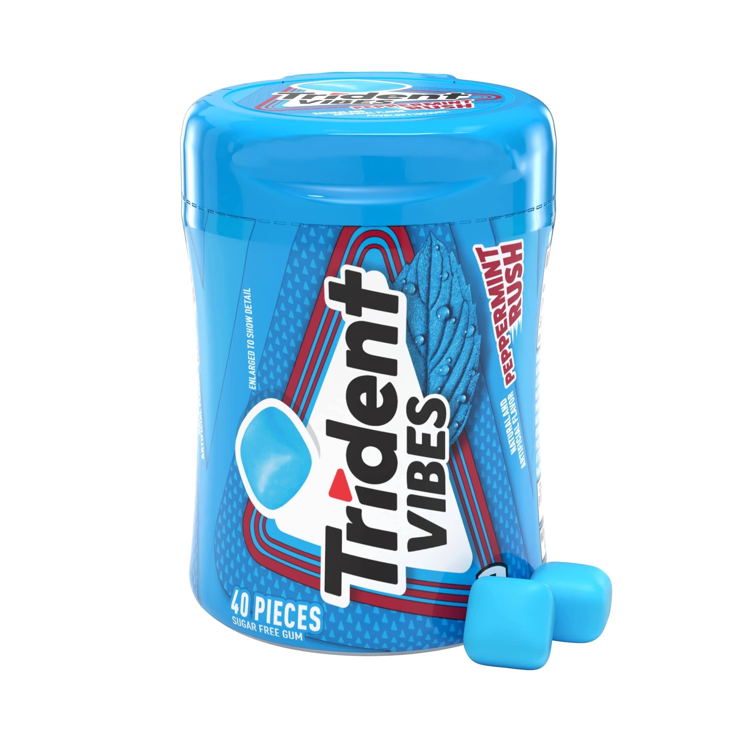 Amazon.com : Trident Vibes Peppermint Rush Sugar Free Chewing Gum