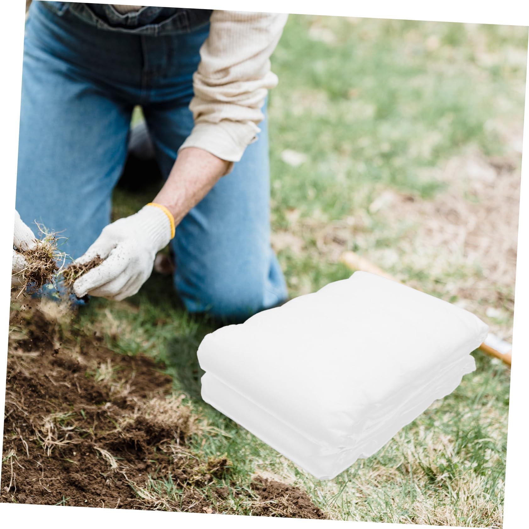 YARNOW Voile D’hivernage pour Plantes, Couverture Arbustive en Tissu Non Tissé, Protection Antigel, Blanc, pour Jardin et Cour, 9 M X 3 M
