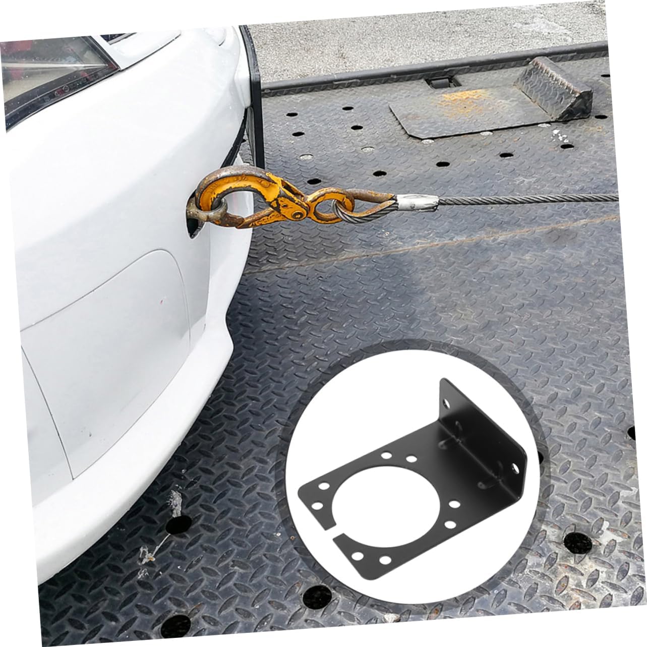 2Pcs Trailer Wiring Harness Mounting Bracket for Way Rv Connector Reliable Power Supply Quick Installation Compatible with Various Towing Applications Enhanced Safety