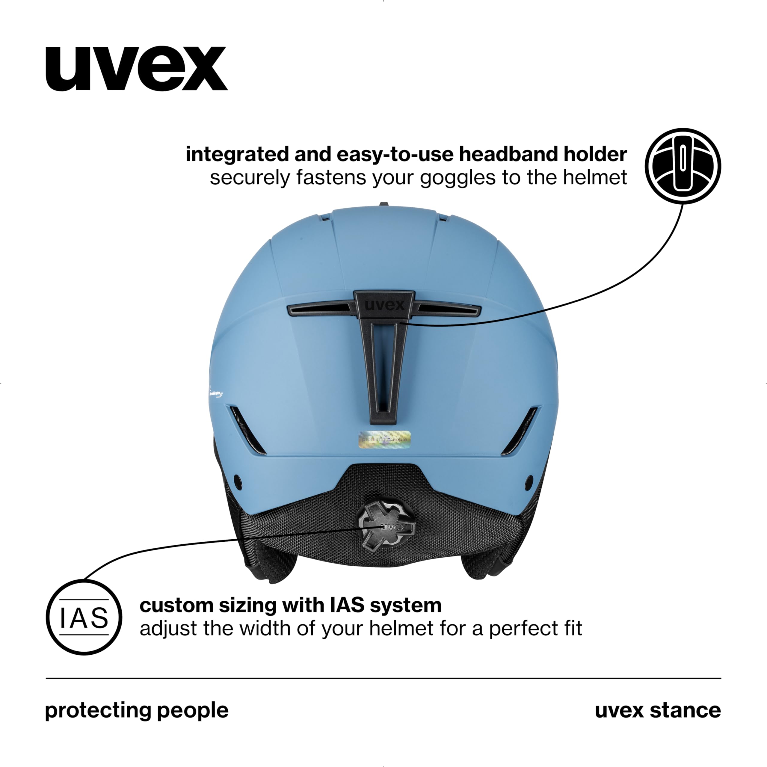 uvex Stance - Adjustable All-Mountain ski & Snowboard Helmet - closable Ventilation, Comfort Padding & Highest Safety