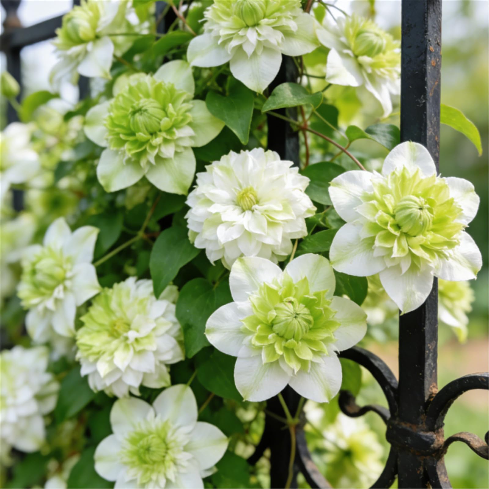 Rare Climbing Clematis/Rhizome/Garden Fences/Climbing Plant for Decoration/Bare Roots Hardy, Professional for Beautiful Indoor/Outdoor Displays-5 Roots-J