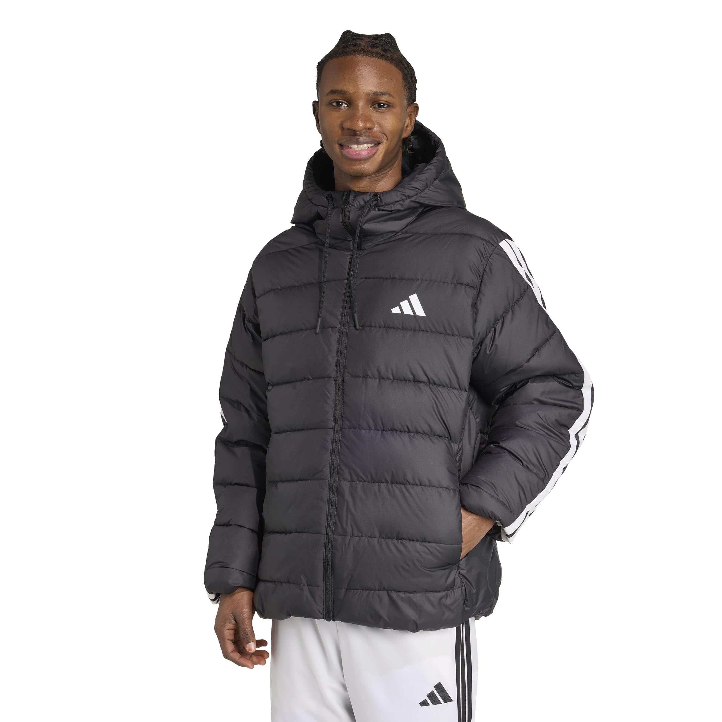 

                                                    adidas Men's Essentials 3-Stripes Synthetic Down J