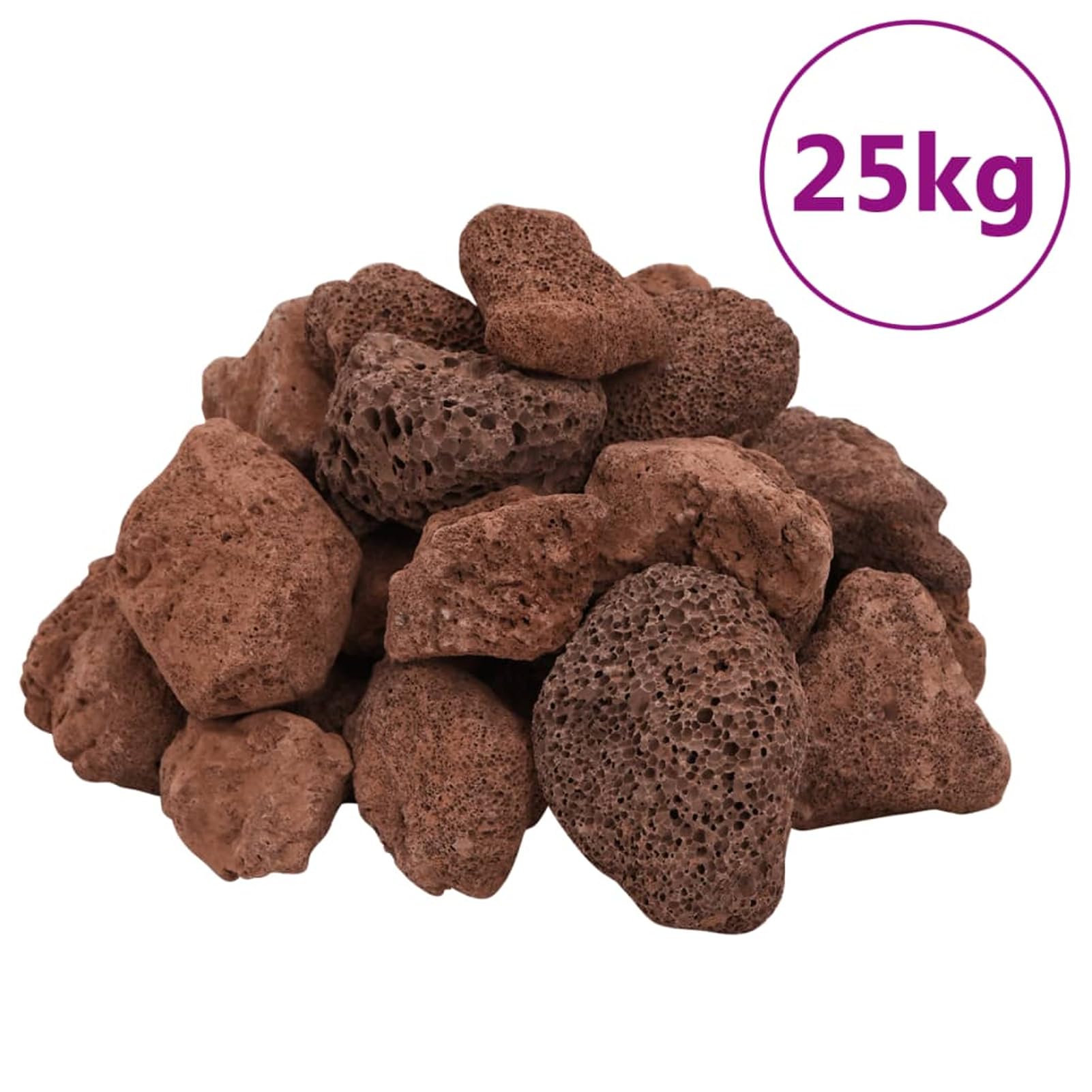 Homgoday Vulkangestein Aquarium Dekoration - Natürlicher Biologischer Filter, 5-8 cm, 25 kg Model155316