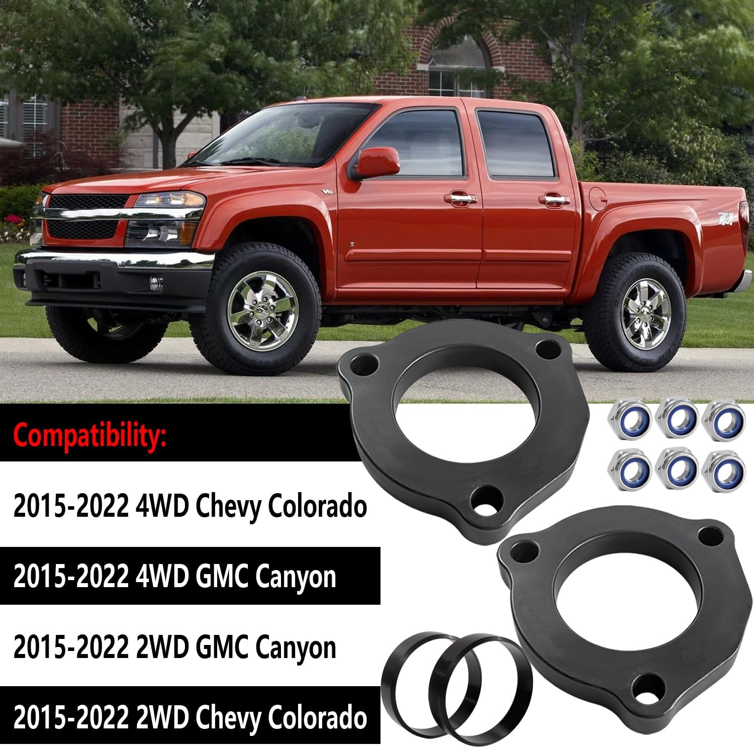 2 Inch Leveling Kit Compatible with 2015-2022 Chevy Colorado GMC Canyon 4WD 2WD, 2" Front Leveling Lift Kit