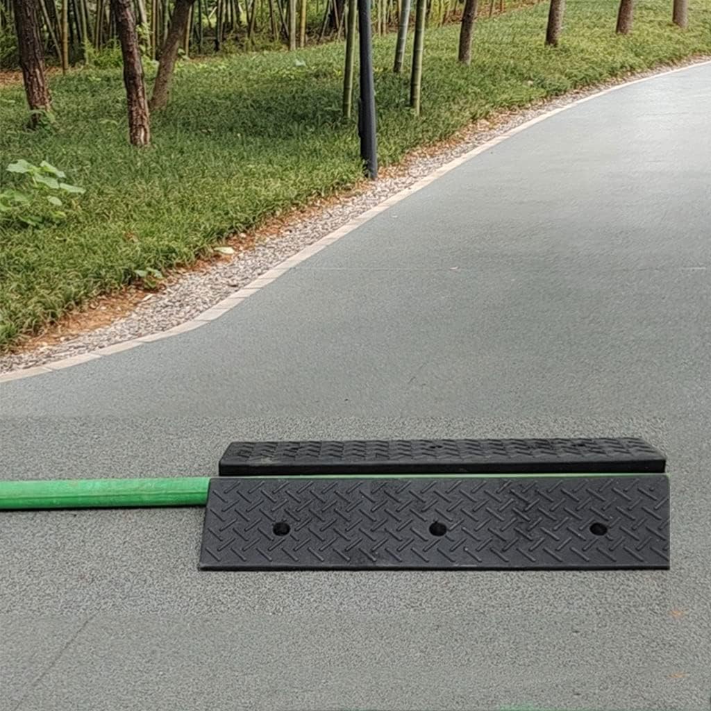 4-9cm Height Curb Ramps, Portable Lightweight Rubber Plastic Threshold Ramps for Driveway/Car/Bike/Motorcycle/Wheelchair Mobility with Anti-Slip Surface