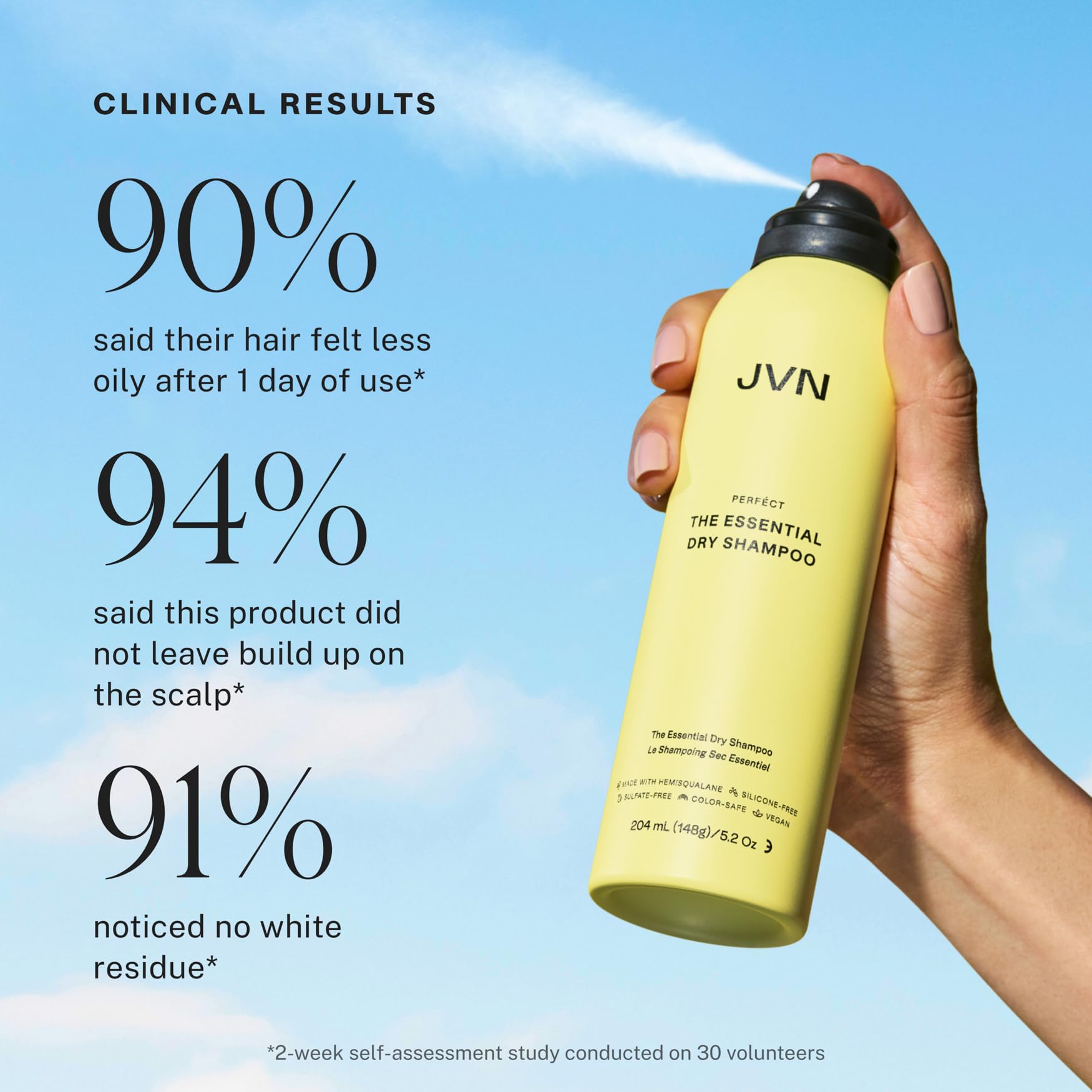 JVN Essential Dry Shampoo, Oil Absorbing & Scalp Refreshing, Silicone Free