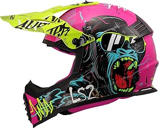 LS2, Fast II Mini Gorilla Children's Motocross Helmet Gloss Purple, S