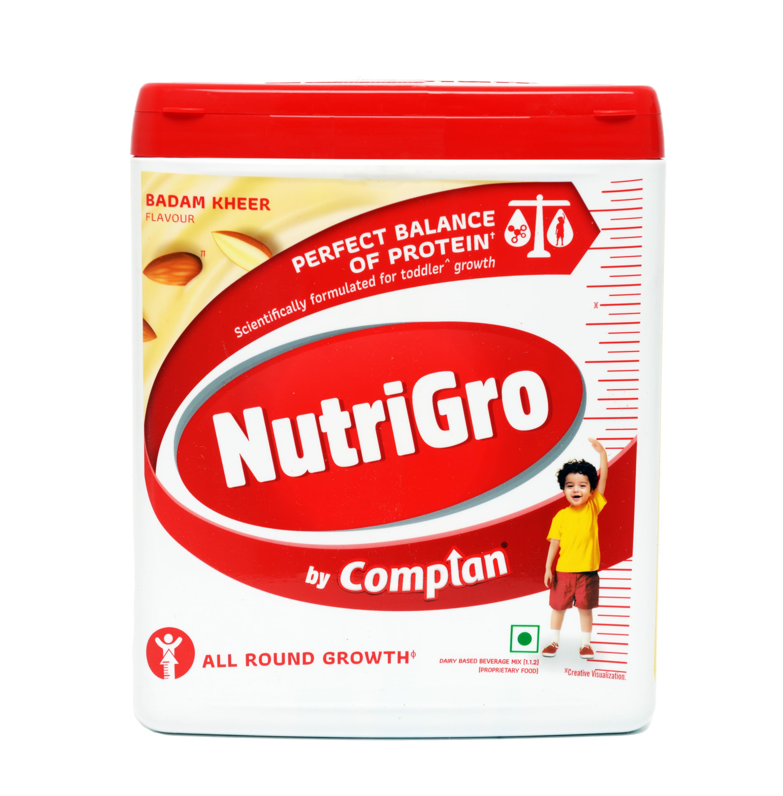 Nutrigro By Complan Nutritious Drink for Kids (2 to 6 years), Milk Based Drink with 33 Essential Vitamins & Minerals (400g Pack of 1) - Badam Kheer