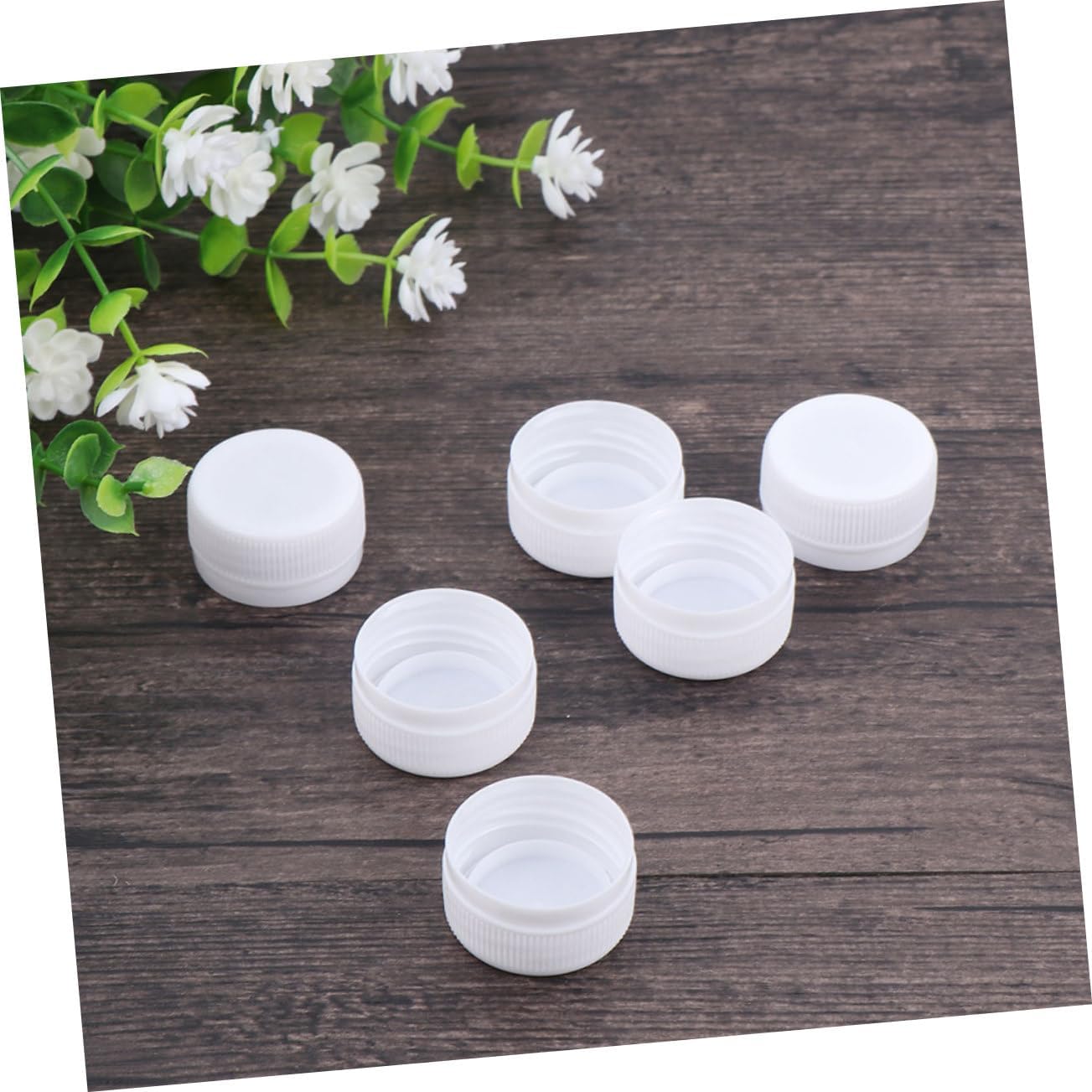 1000pcs Plastic Bottle Caps Reusable Replacement Caps for Water Bottles Fit Crafting Material Smooth for Easy Use