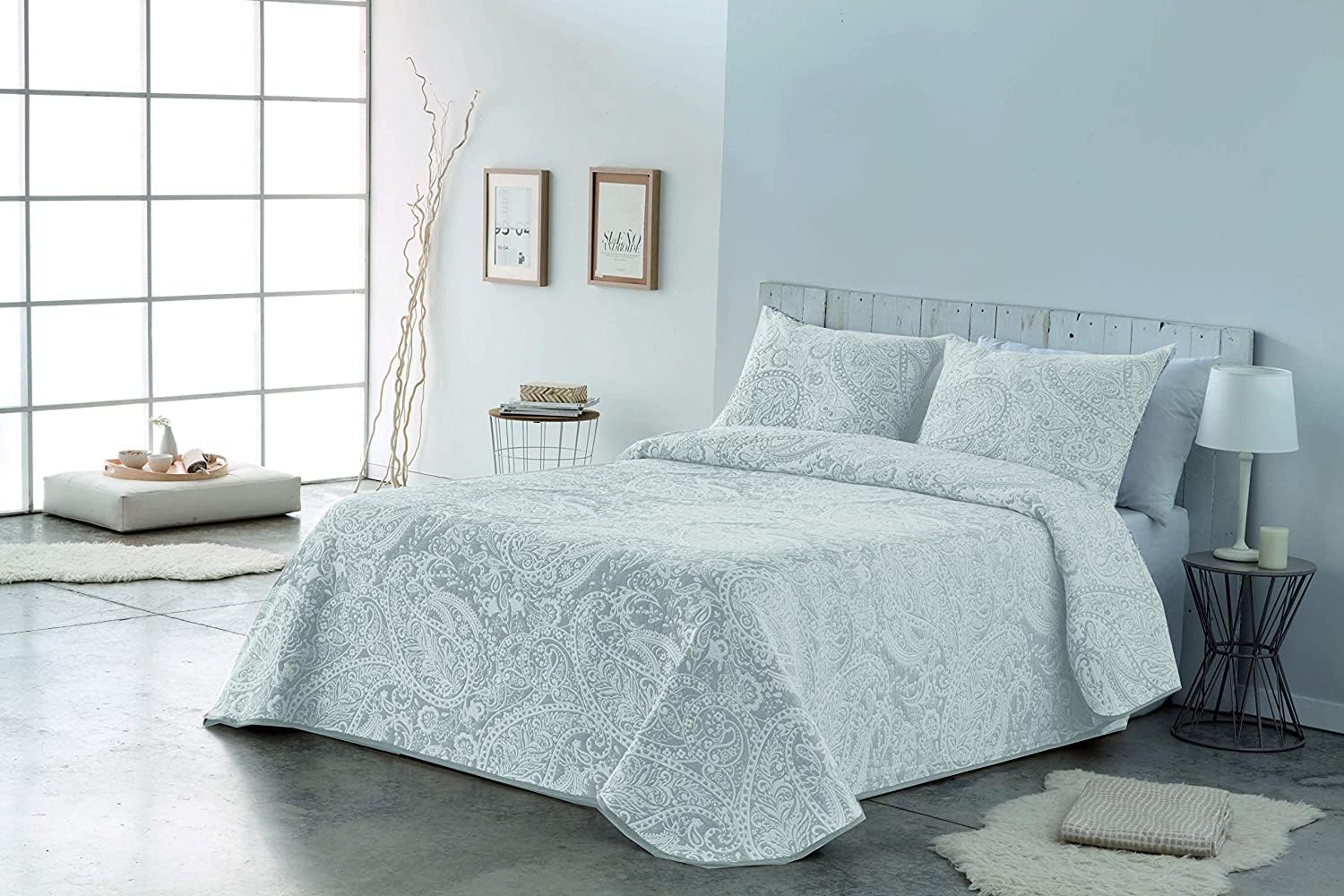 VIALMANLightweight Bedspread, White, 105 x 190 cm