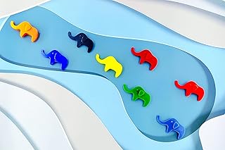 Elephant Crayons,Crayon,Name Crayons,Toddler Crayons,Kids Personalized Crayons,Kids Crayons,Personalized Crayons,Beeswax Crayons,Toy Crayons (13 Colors, Eclectic)