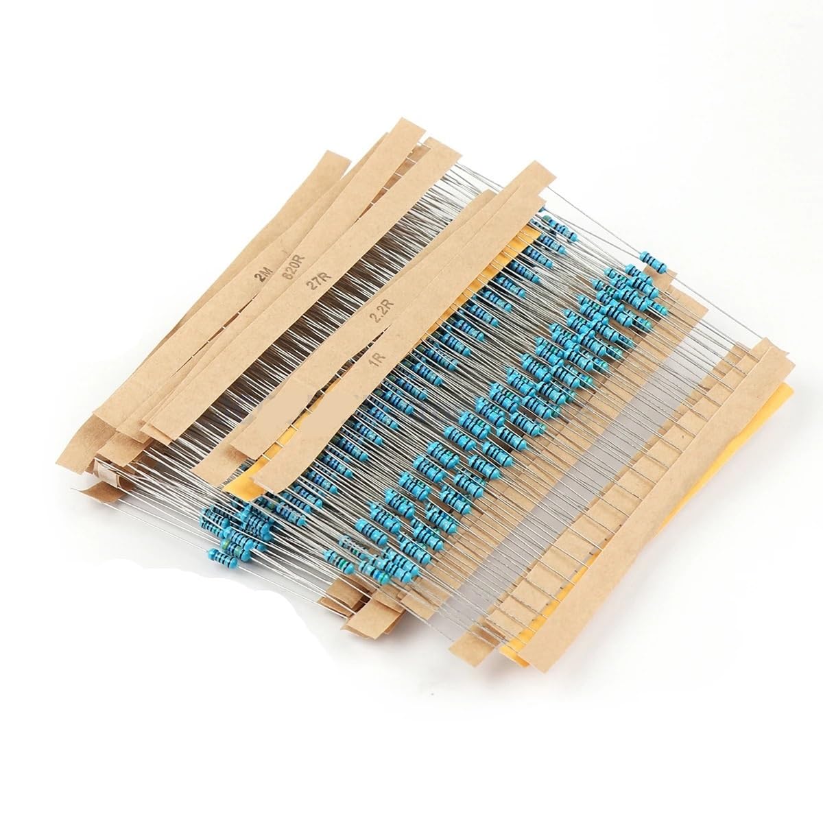 Résistance à Couche Métallique 1280Pcs kit 1/4W assortiment de 64 valeurs 1R-10M ohms