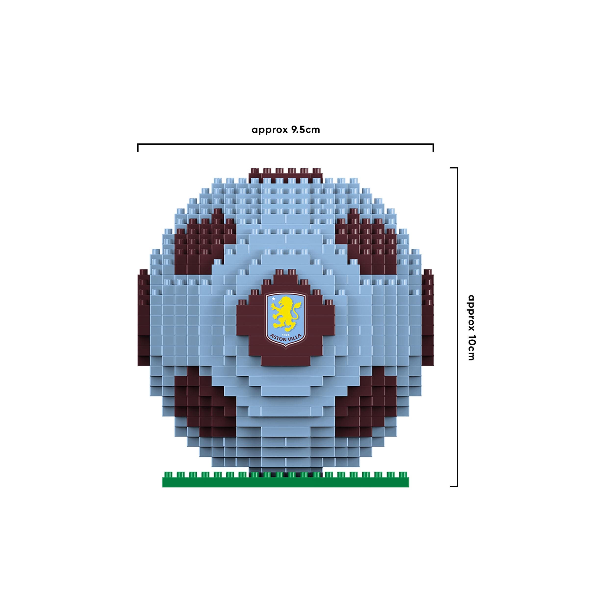 FOCO Officially Licensed Aston Villa FC BRXLZ 3D Bricks Football Construction Toy Model In Alternate Team Colour - Image 4