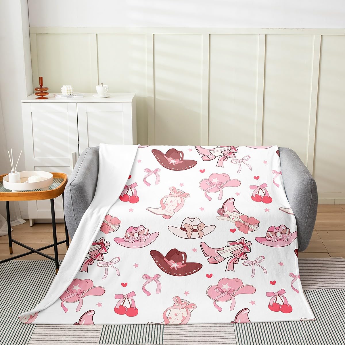 Couverture polaire rose contre le froid : plaid en peluche enfant
