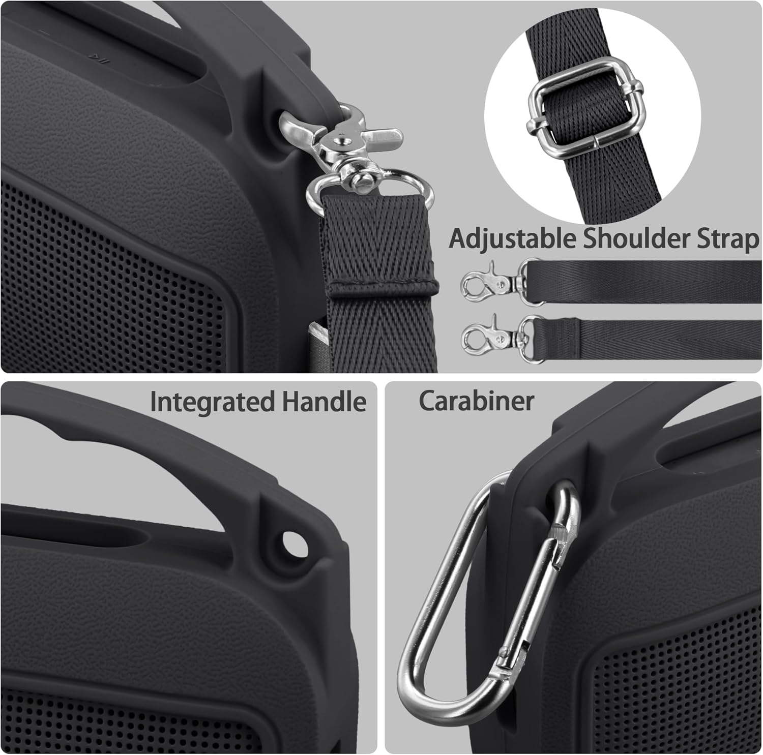 Soft Silicone Cover Case for Bose New SoundLink Flex Portable Bluetooth Speaker 2nd Gen,Black Silicone Cover - Image 5
