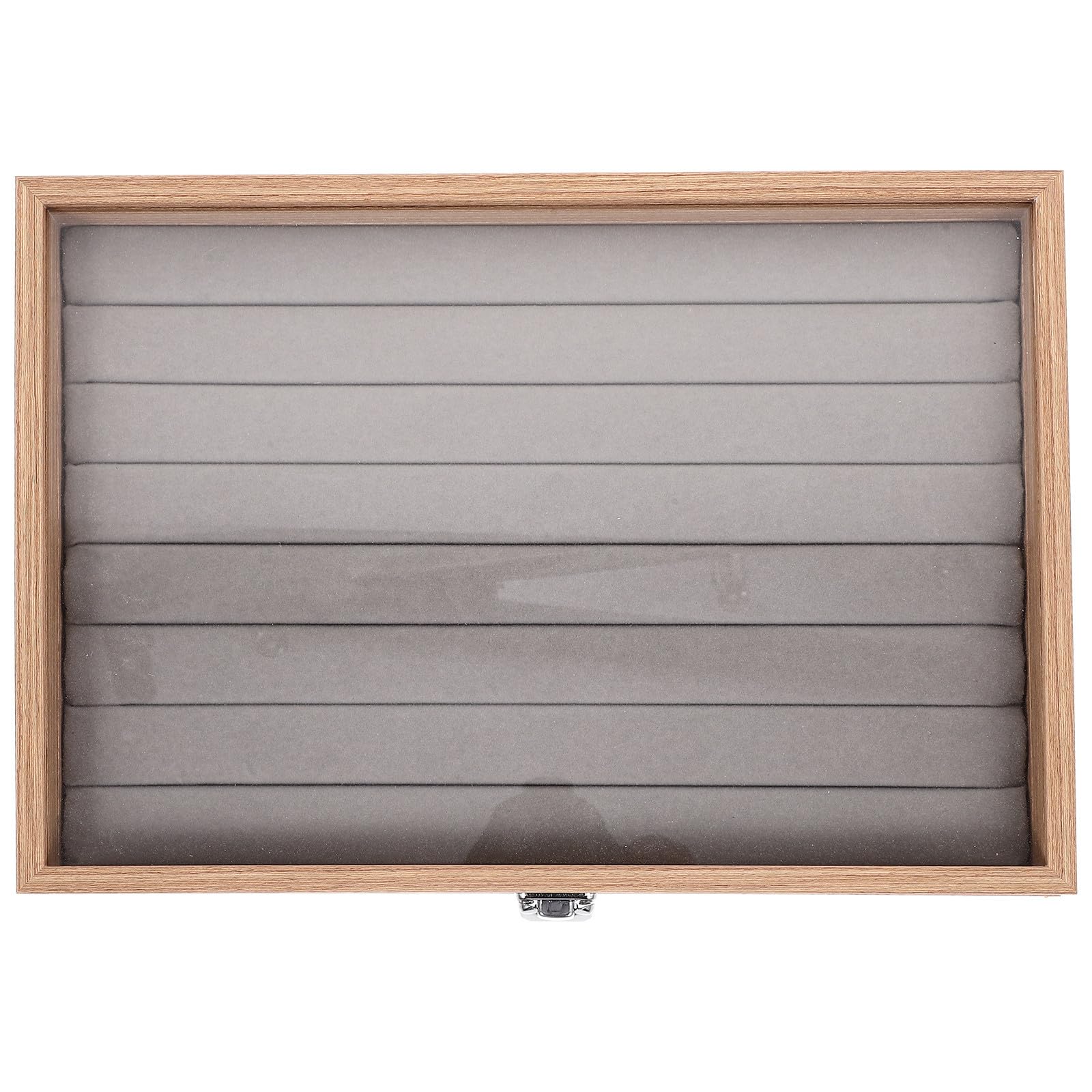 ifundom Madera Organizador Joyas Transparente de Tapa para Anillos