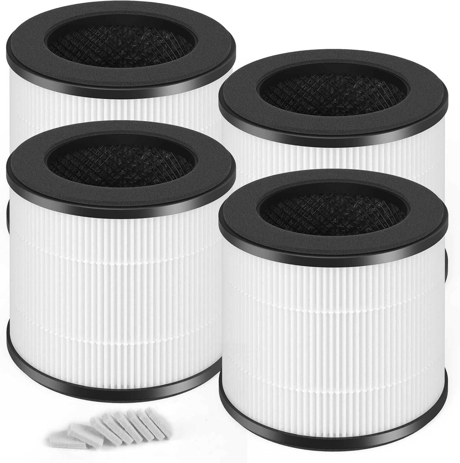 AC300 Replacement Filter Compatible with Purivortex AC300 Purifiers, 3-in-1 Filter（2-Pack）-White