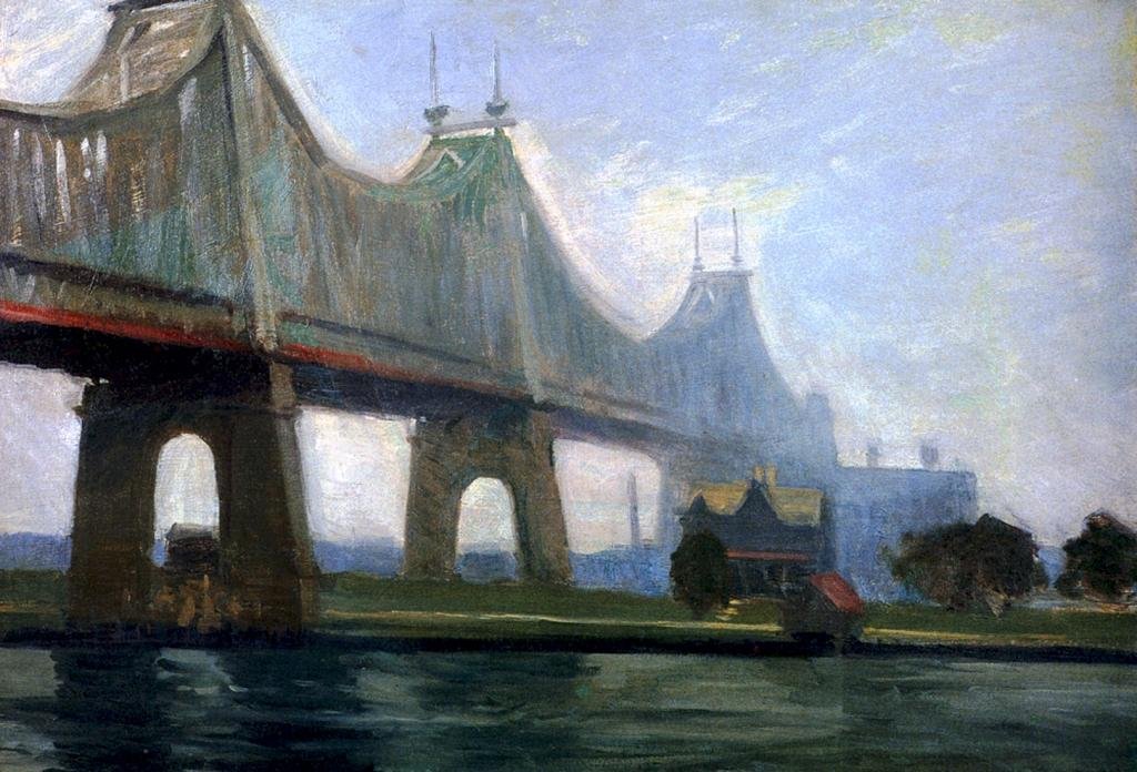 Queensborough Bridge : Edward Hopper : Circa 1913 : Fine Giclee Print: Cityscape