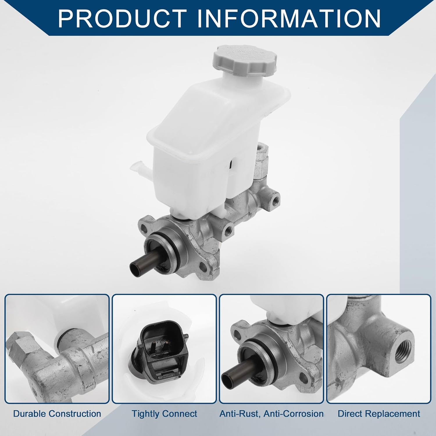 No.585101G000/M630568 Brake Master Cylinder with Reservoir for Hyundai Accent 2006-2010 Hydraulic Master Cylinder Aluminum Alloy Plastic 1 Pc