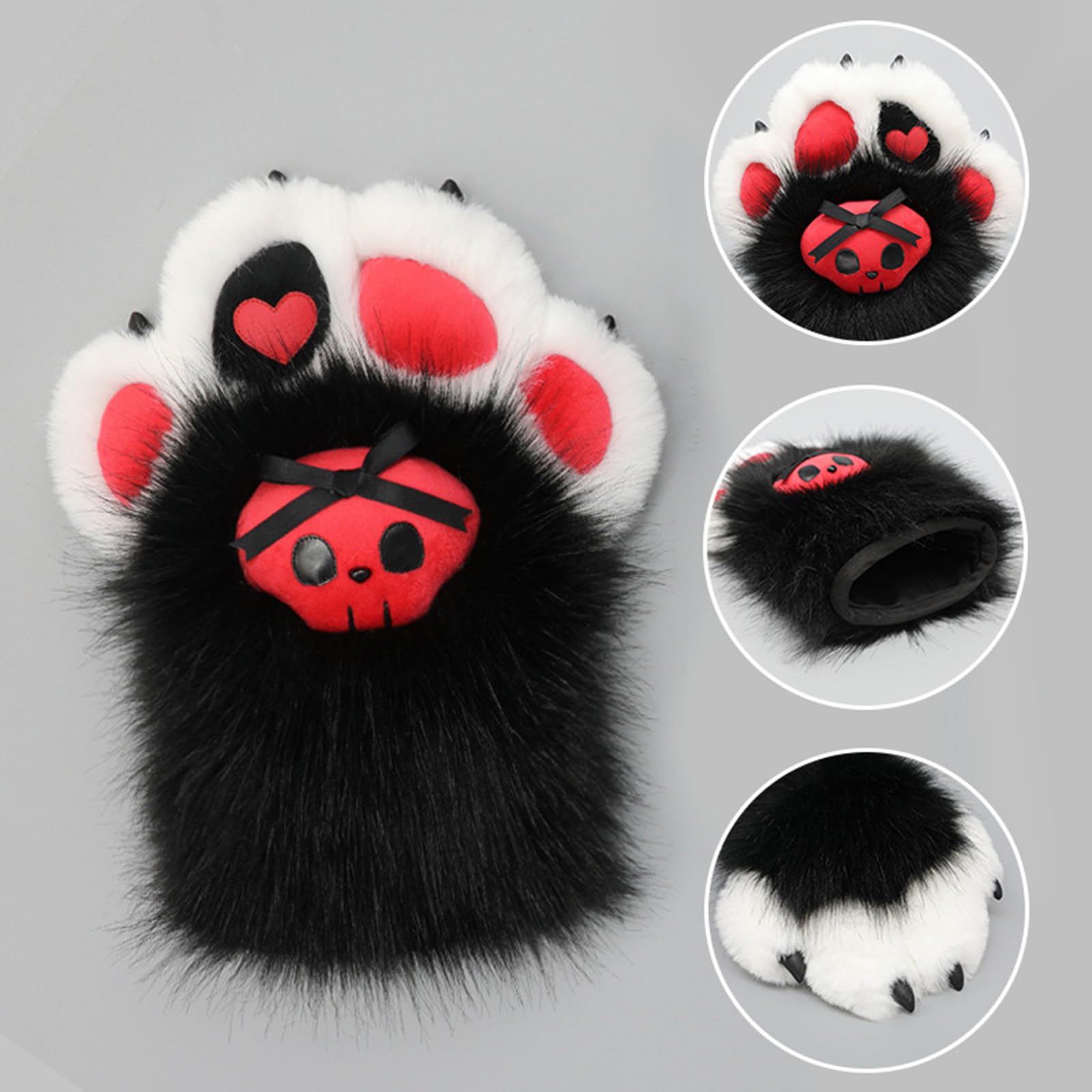 Fursuit Paws - Guanti per Halloween, accessori per feste di Halloween, per adulti