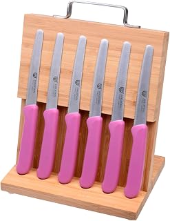 GRÄWE Soporte magnético para cuchillos de pan (bambú), color rosa