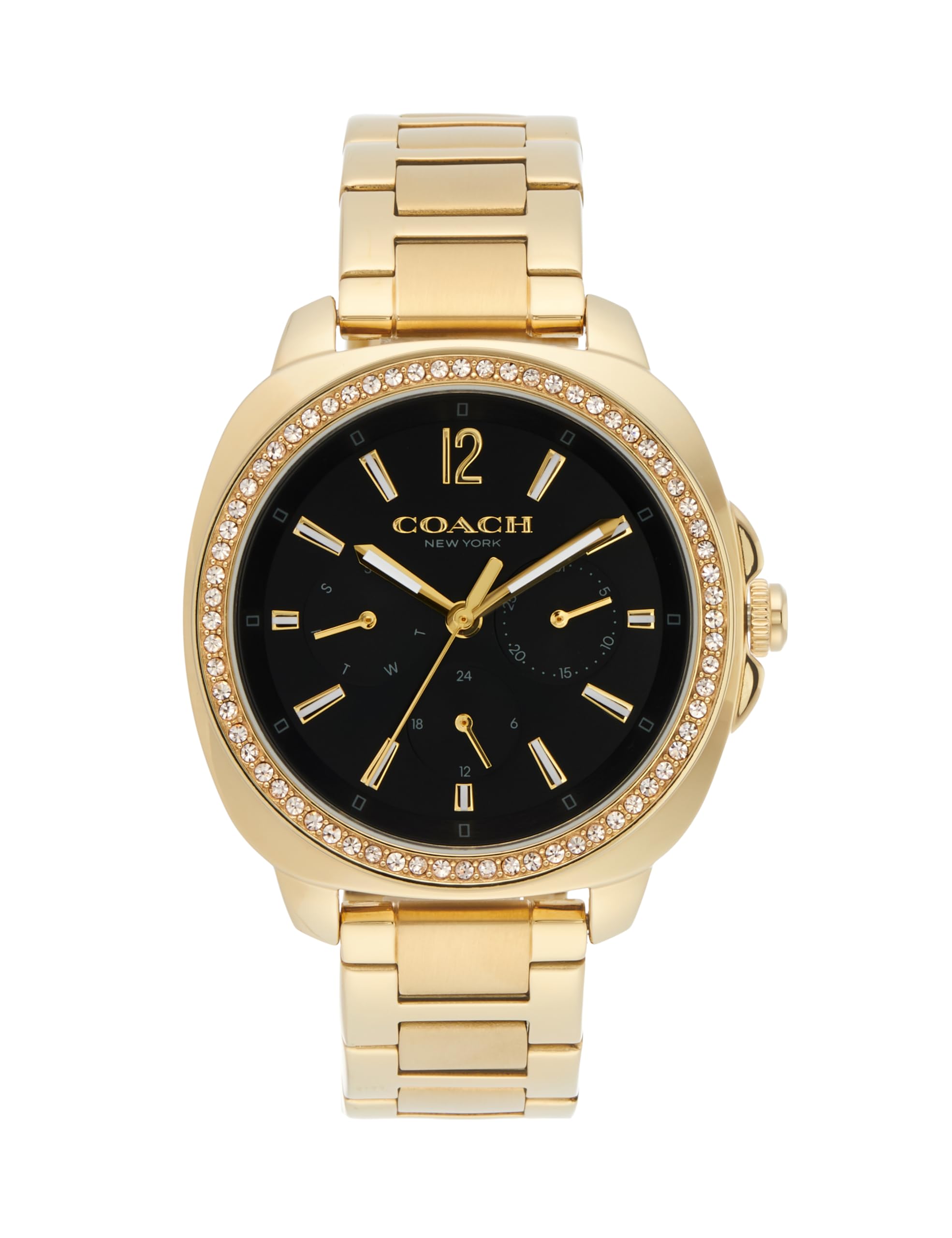 Buy Coach Kitt Qtz Multifunction Black Tonneau Dial Women's Watch