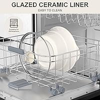 Vista 5 de MAGNIFIQUE - Olla de cocción lenta programable de 5 cuartos de galón con ajuste automático de calor, forro de cerámica esmaltada, electrodoméstico