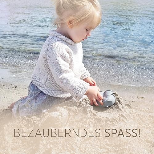 Miniatura 4 de Hevea Trío moldeador de arena de goma natural, juguetes de playa ecológicos para niños  Divertidas figuras de vida marina  Juguetes de arena ligeros