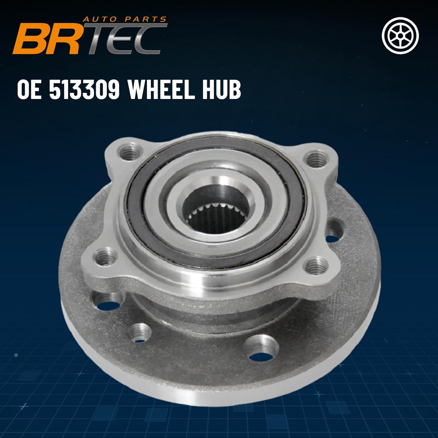 513309 Front Left/Right Wheel Hub and Bearing Assembly for Mi-ni Cooper 2007-2015 FWD Only