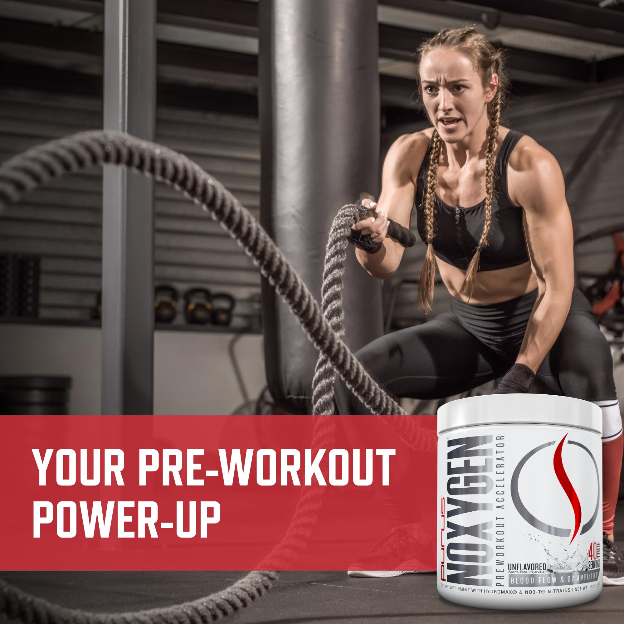 Purus Labs NOXygen Powder Pre-Workout Accelerator | Nitric Oxide Booster & Oxygen Amplifier | Hydromax Glycerol & NO3-T Nitrates | 40 Servings (Unflavored) — Amazon image 7