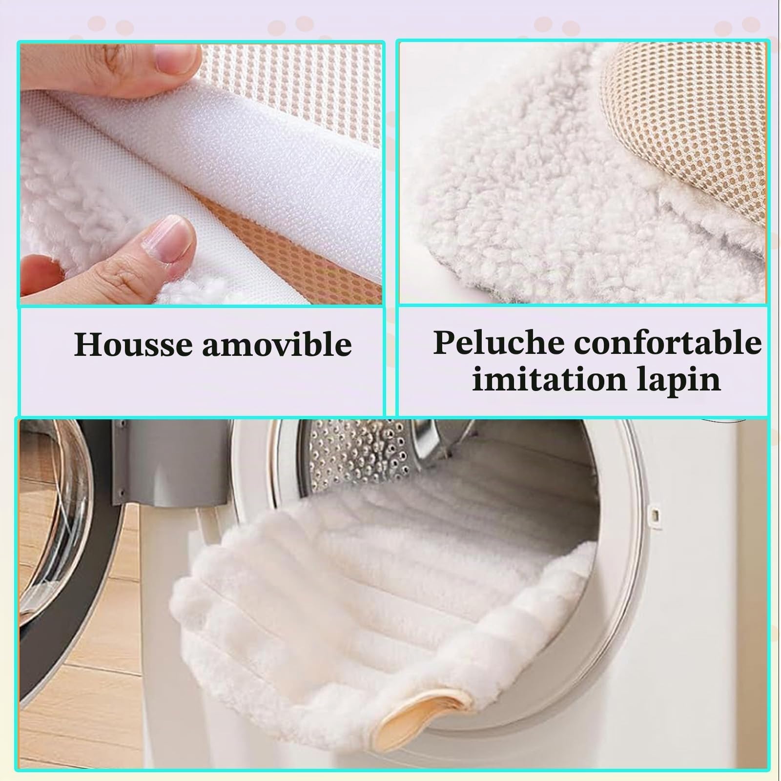 Hamac Chat Fenetre, Perchoir Chat Fenetre avec 4 Ventouses, Cadre Acier Épais Solide,Lit Peluche Pliable, Hamac pour Chats, Facile à Démonter, Supporte Jusqu'à 18kg