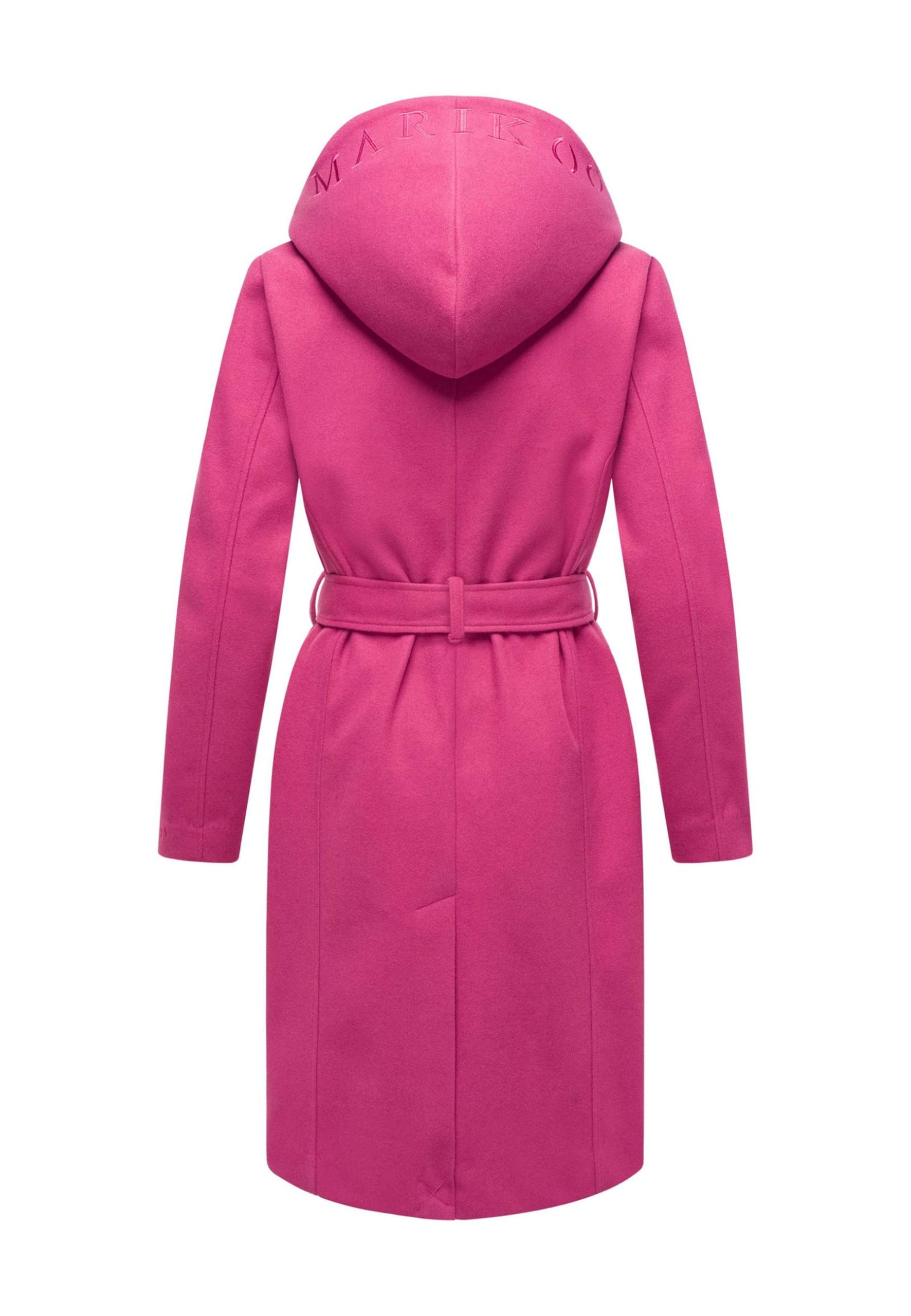 MARIKOO Cappotto da donna per le mezze stagioni (XS-3XL) – Elegante cappotto con cintura in vita, cappuccio oversize, giacca calda da donna – N046