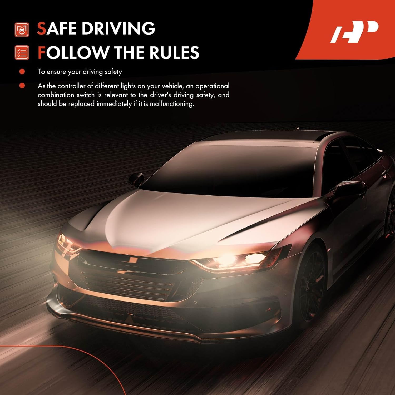 A-Premium Turn Signal Switch, Parking Light, Headlight Dimmer (Auto) Multifunction Switch Compatible with Cadillac CTS 2008 2009 2010