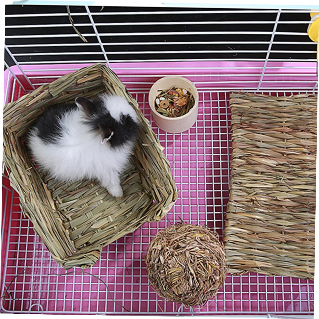 Yardwe 3stücke Hamsterhaus Schilfrohr Gemütliche Pet Nest Für Nagetiere Kauspielzeug Für Meerschweinchen Kaninchen Und Chinchillas Für Schlaf Und Spiel