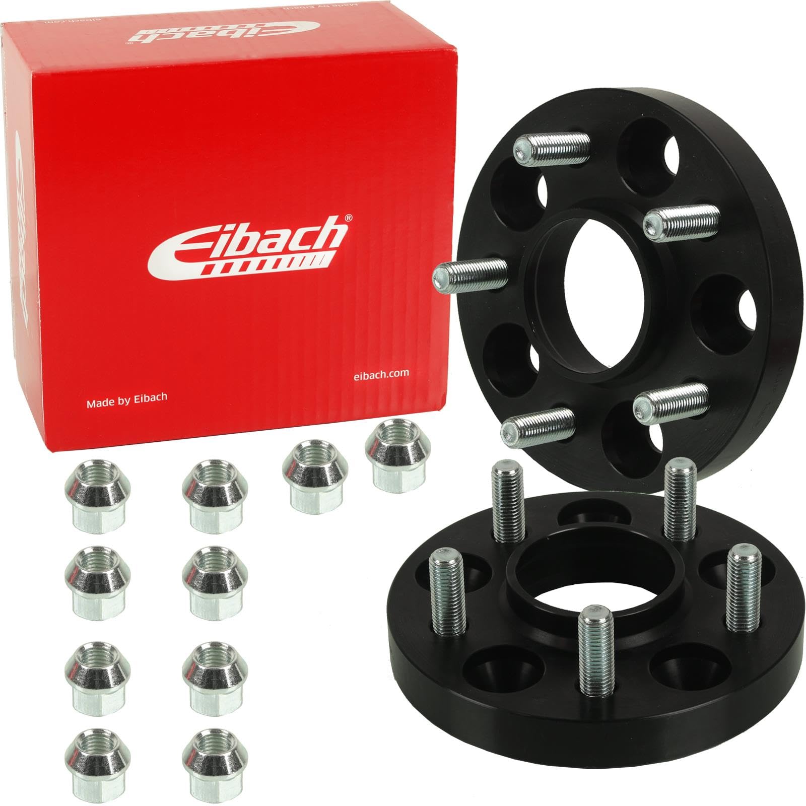 2x Wheel spacer flange black S90-4-15-002-B EIBACH for MITSUBISHI HYUNDAI KIA