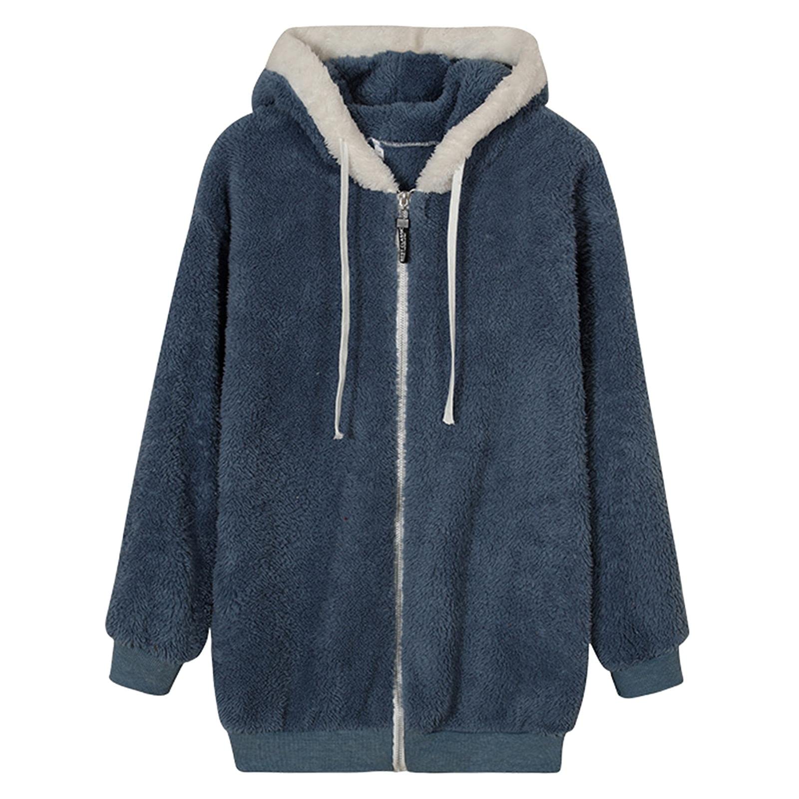 ecomistiq Meadawgs® Casual Women Jacket Overcoat W Soft Trendy Winter Fleece Coat M Blue|Clothing Shoes & Accessories | Womens Clothing | Coats & Jackets|1 Piece Winter Coat-picture-48