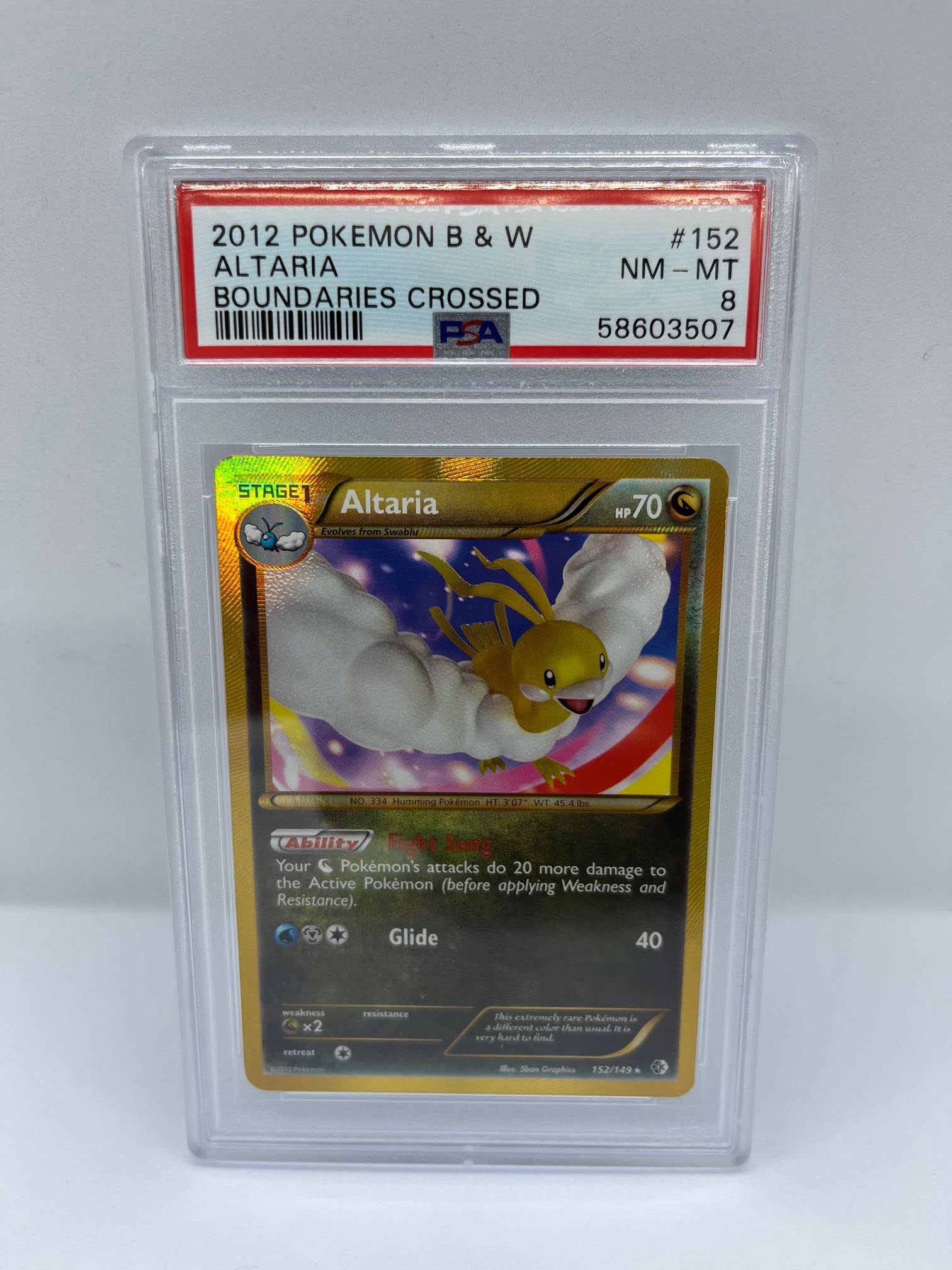 Altaria 152/149 PSA 8 Graded Rare Pokemon Card (Boundaries Crossed