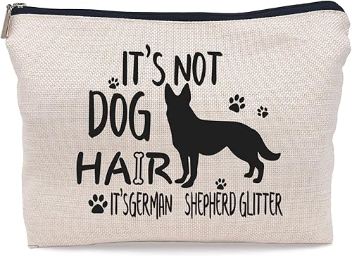 Bolsa de maquillaje con texto en inglés "It's Not Dog Hair", divertida bolsa de maquillaje para amantes de los perros, mujeres y niñas, regalos para