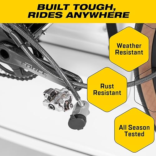Miniatura 3 de SARIS Accesorio para portabicicletas, bloqueo de bastidor de maletero, cable de acero inoxidable de 8 pies