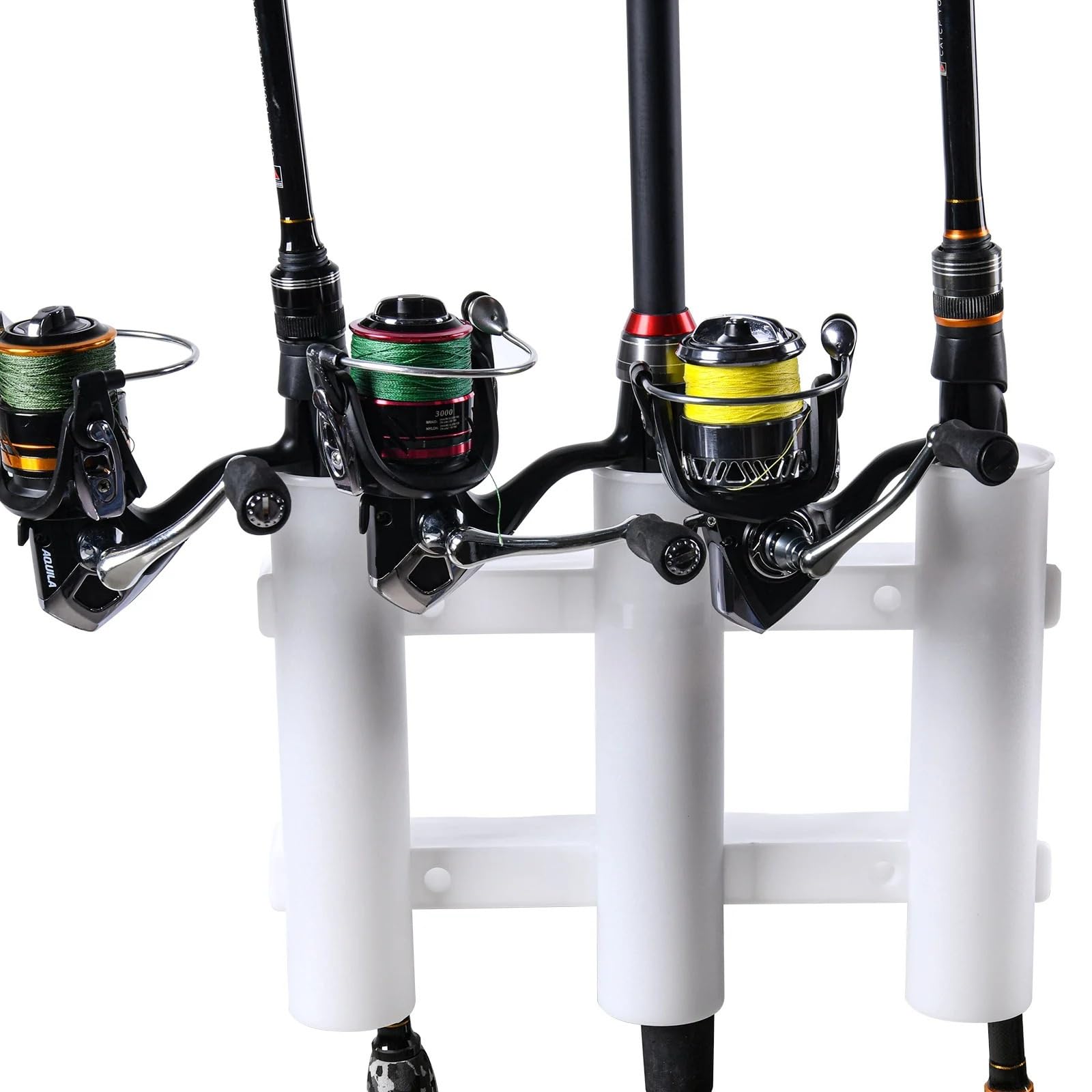 Portacanne da pesca 3-Tude Rack in plastica con accessori for barche a vite