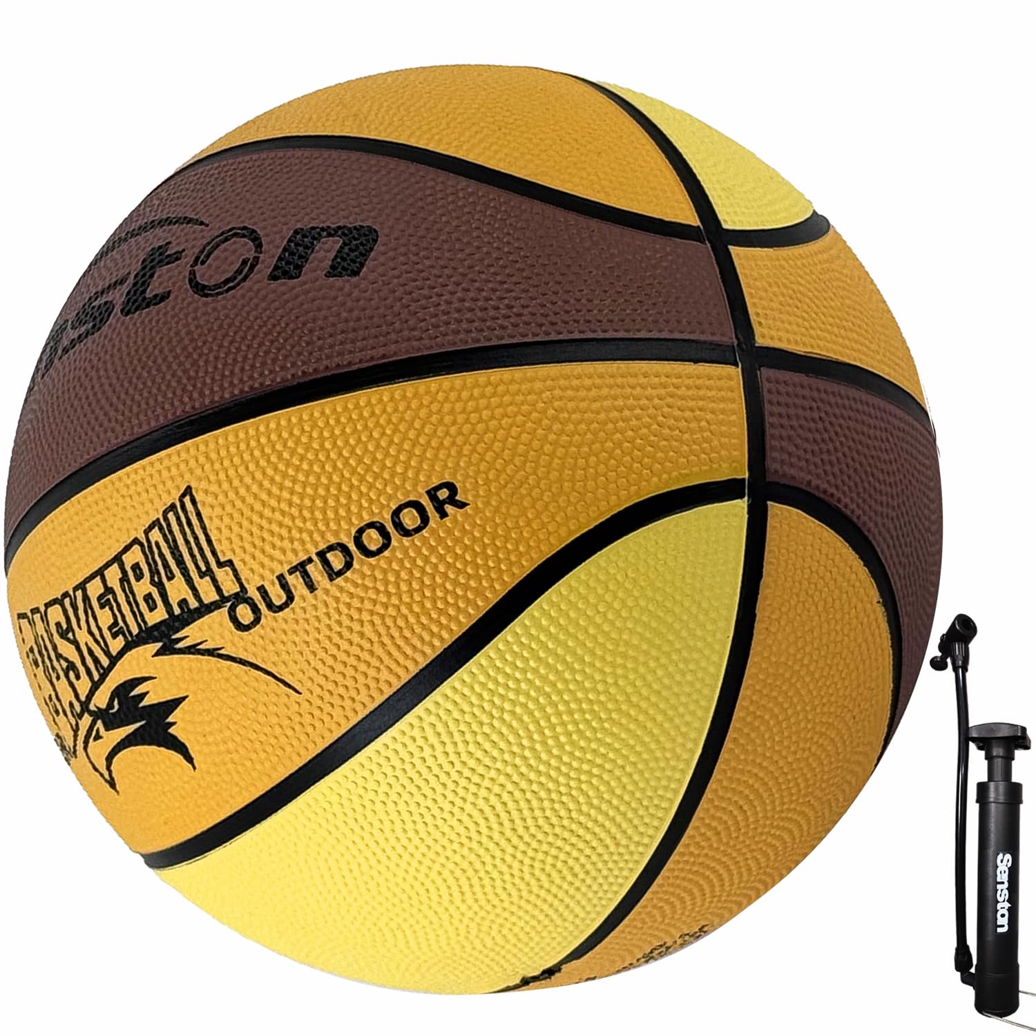 Senston Size 5/6/7 Outdoor Basketball Premium Grip with Pump for Men Women